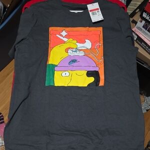 Nike Dark Gray T-Shirt with Vibrant Graphic